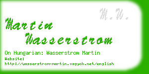 martin wasserstrom business card